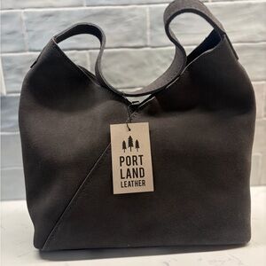 Portland Leather Smokey Gray Tote Bag